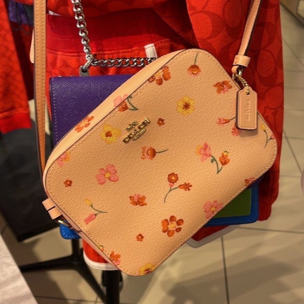 Coach c8699 Mini Camera Bag With Mystical Floral Print c8699 Faded Blush Multi - Picture 16 of 16